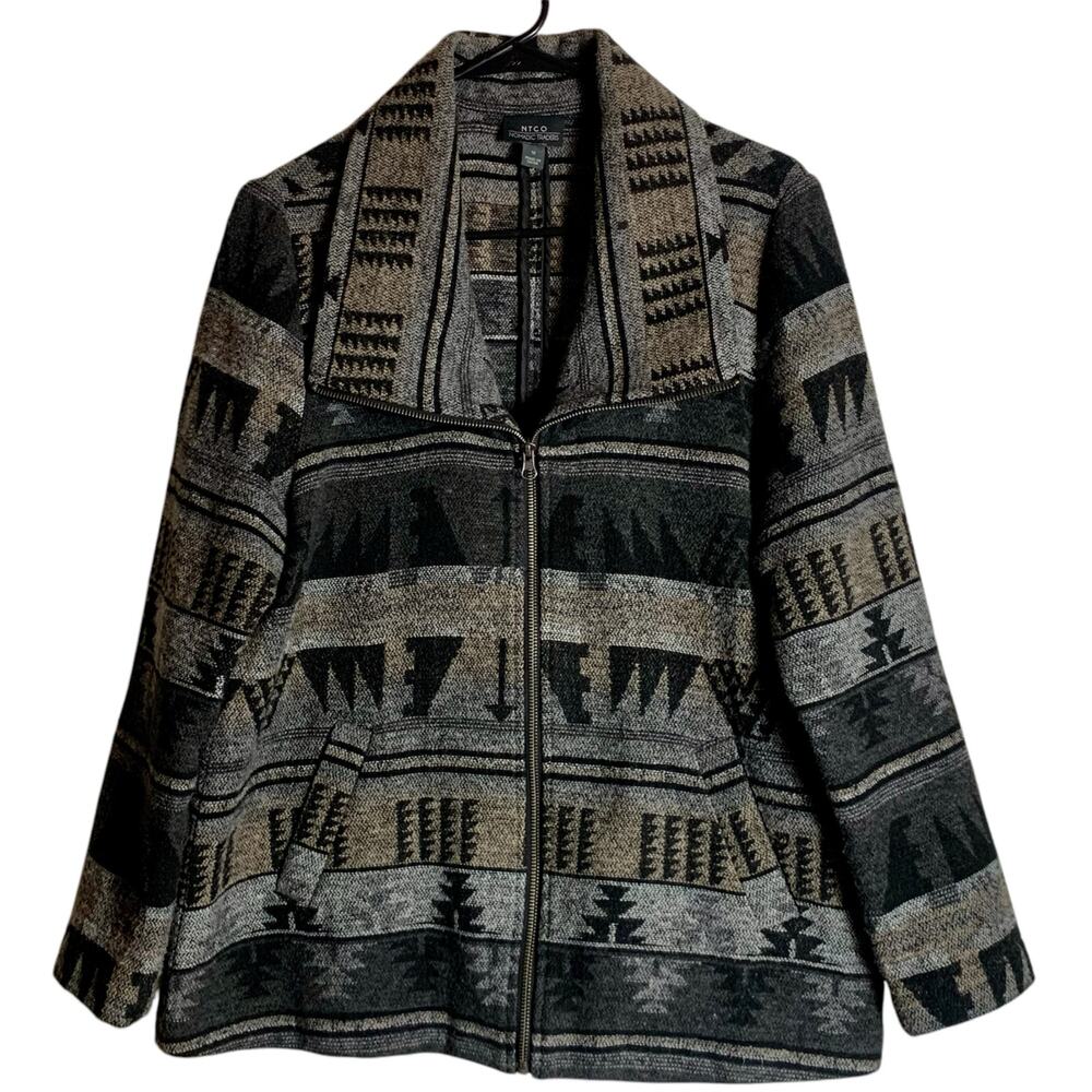 NTCO Nomadic Traders Womens M Jacket Zip Up Tribal Aztec Southwestern